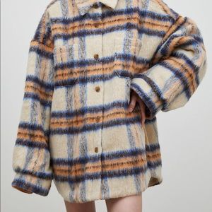 Wool oversized shacket